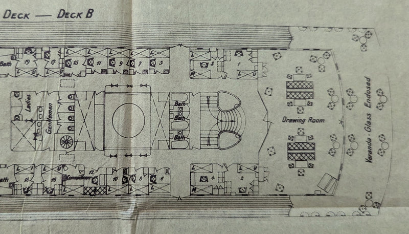 PROVIDENCE: 1920 - First Class deck plan from 1920