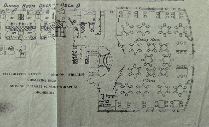 PROVIDENCE: 1920 - First Class deck plan from 1920