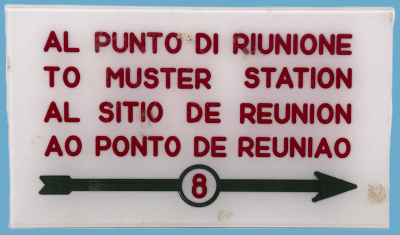 BRASIL & ARGENTINA: 1958 - "To Muster Station" sign