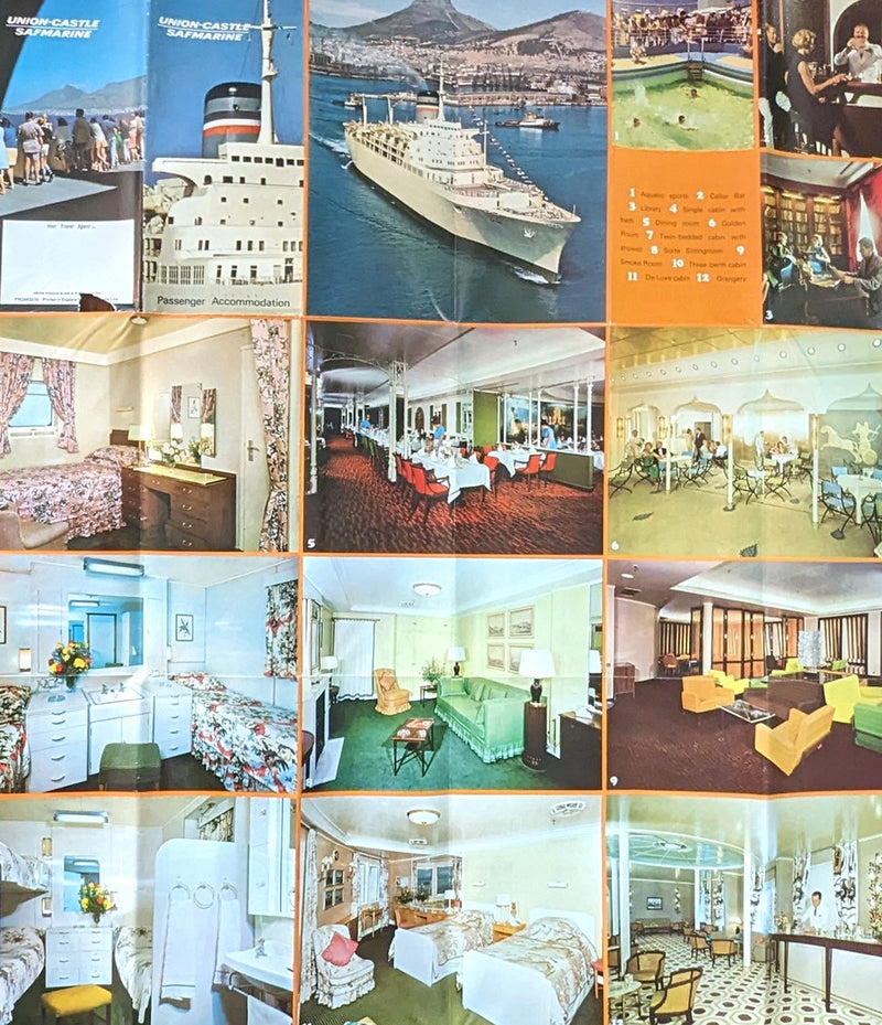 S.A. VAAL: 1961 - Deck plan w/ color interiors