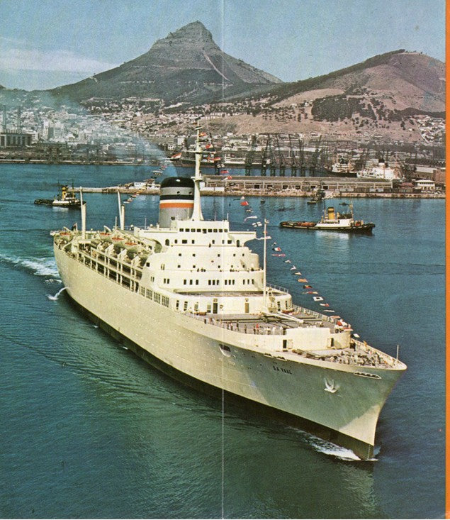 S.A. VAAL: 1961 - Deck plan w/ color interiors