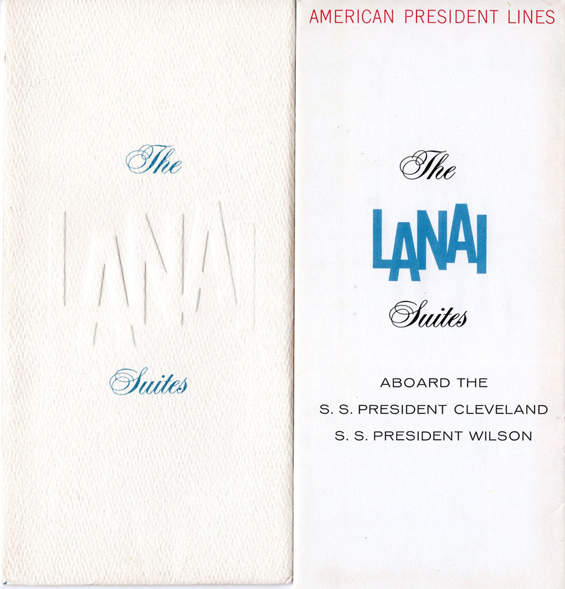 PRESIDEBNT WILSON & PRESIDENT CLEVELAND - Deluxe & elegant Lanai Suite brochure