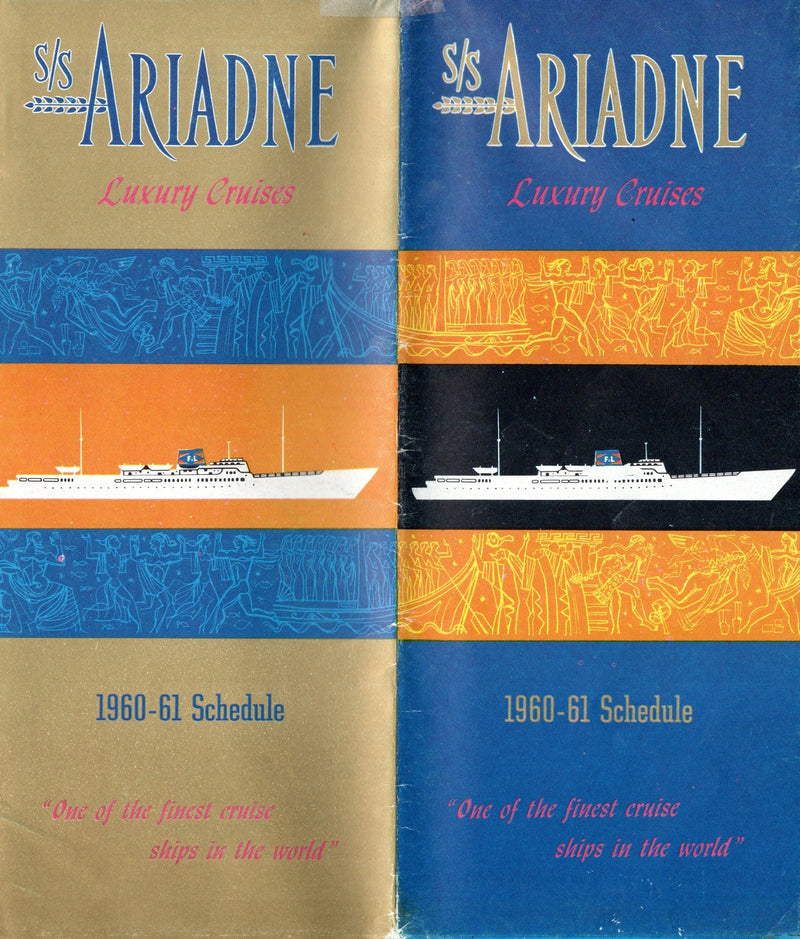 ARIADNE: 1951 - Interiors, plans & cruises for 1960-61