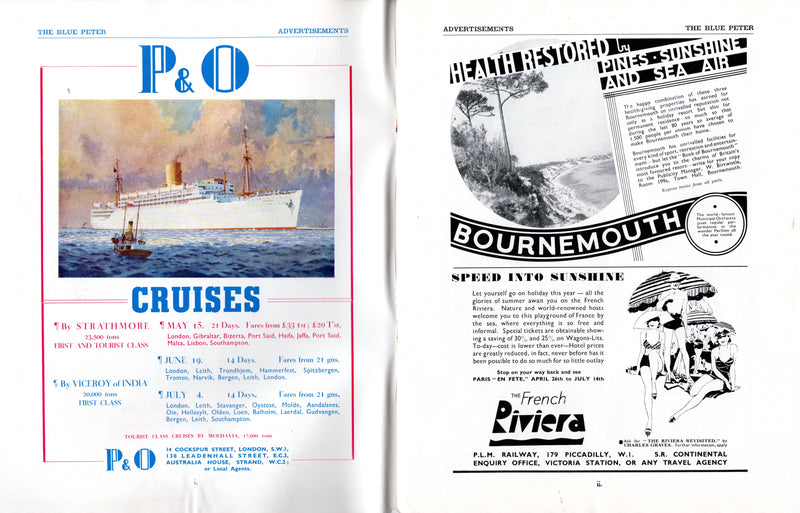 QUEEN MARY: 1936 - May '36 "The Blue Peter" w/ QM feature