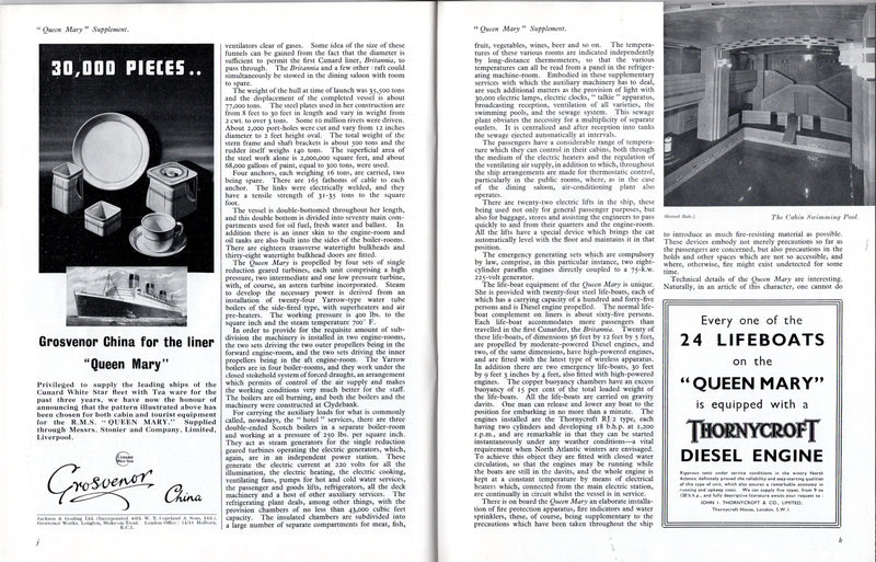 QUEEN MARY: 1936 - May '36 "The Blue Peter" w/ QM feature