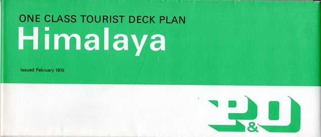 HIMALAYA: 1949 - One-class, full-ship deck plan from late 1960s/70s