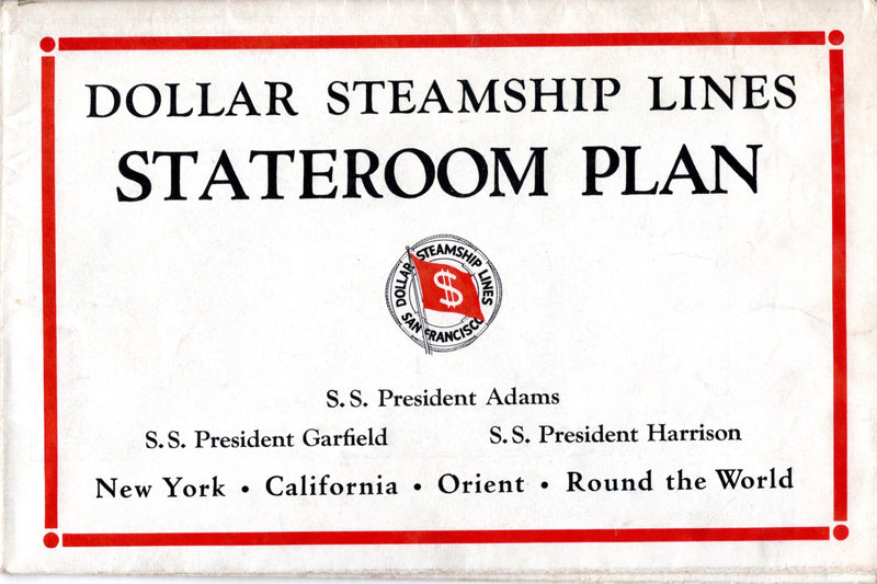PRESIDENT ADAMS, PRESIDENT GARFIELD & PRESIDENT HARRISON - Big 1920s deck plan w/ interiors