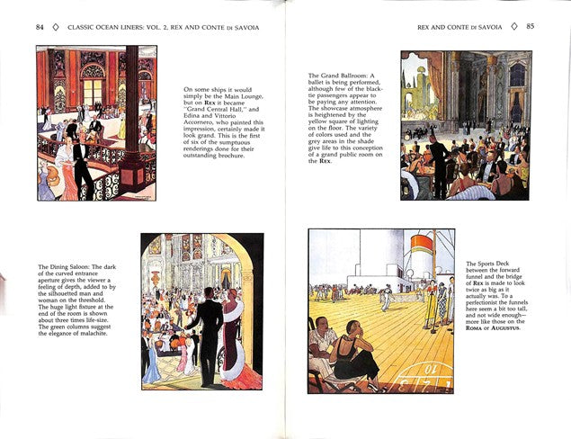 REX & CONTE DI SAVOIA: 1932 - "Classic Ocean Liners Vol. II" by Frank Braynard