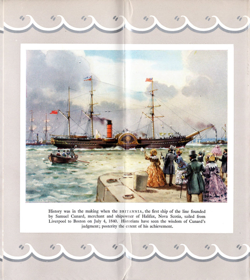 SYLVANIA: 1957 - Pre-maiden voyage interiors brochure w/ silver trim