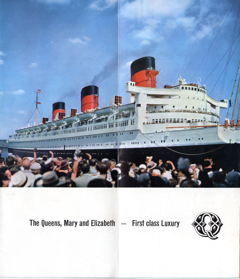 QUEEN MARY & QUEEN ELIZABETH - "Queens 1st Class" interiors brochure