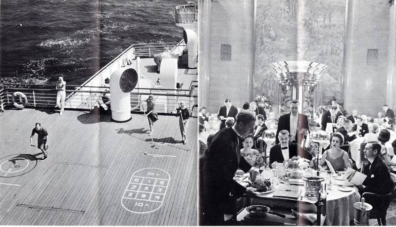 QUEEN MARY & QUEEN ELIZABETH - "Queens 1st Class" interiors brochure