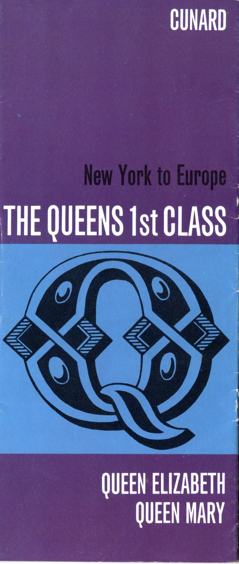 QUEEN MARY & QUEEN ELIZABETH - "Queens 1st Class" interiors brochure