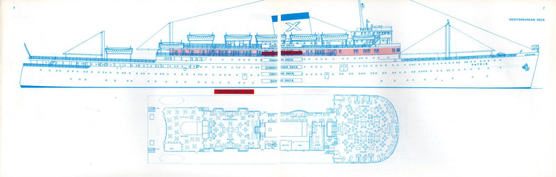 PATRIS: 1950 - Large travel agency "Berthing Plan" booklet form 1960s