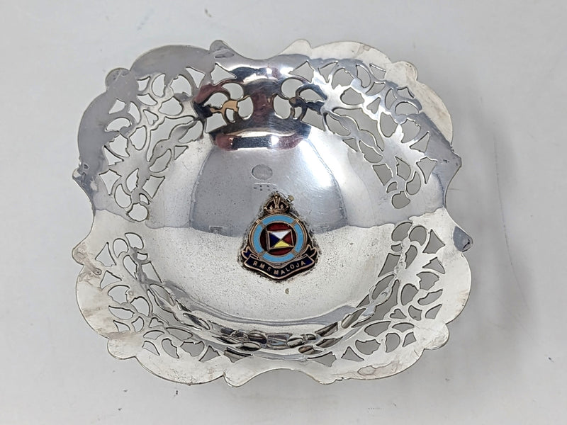 MALOJA: 1923 - Silverplated souvenir biscuit dish