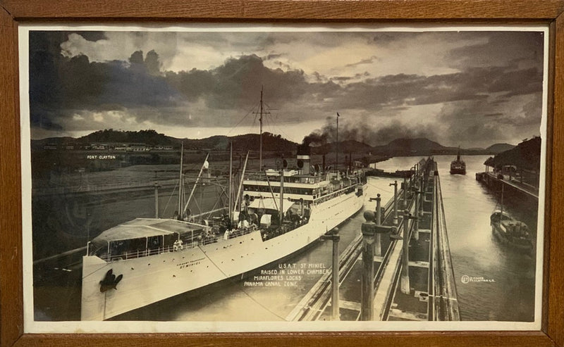 ST. MIHIEL: 1920 - Excellent photo of troopship in Panama Canal