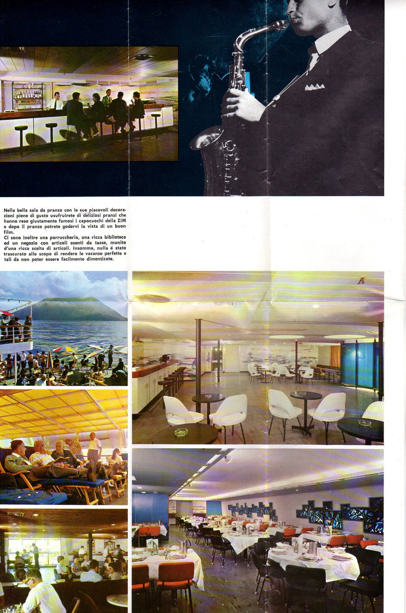 MOLEDET: 1961 - Cruise brochure w/ color interiors & deck plans