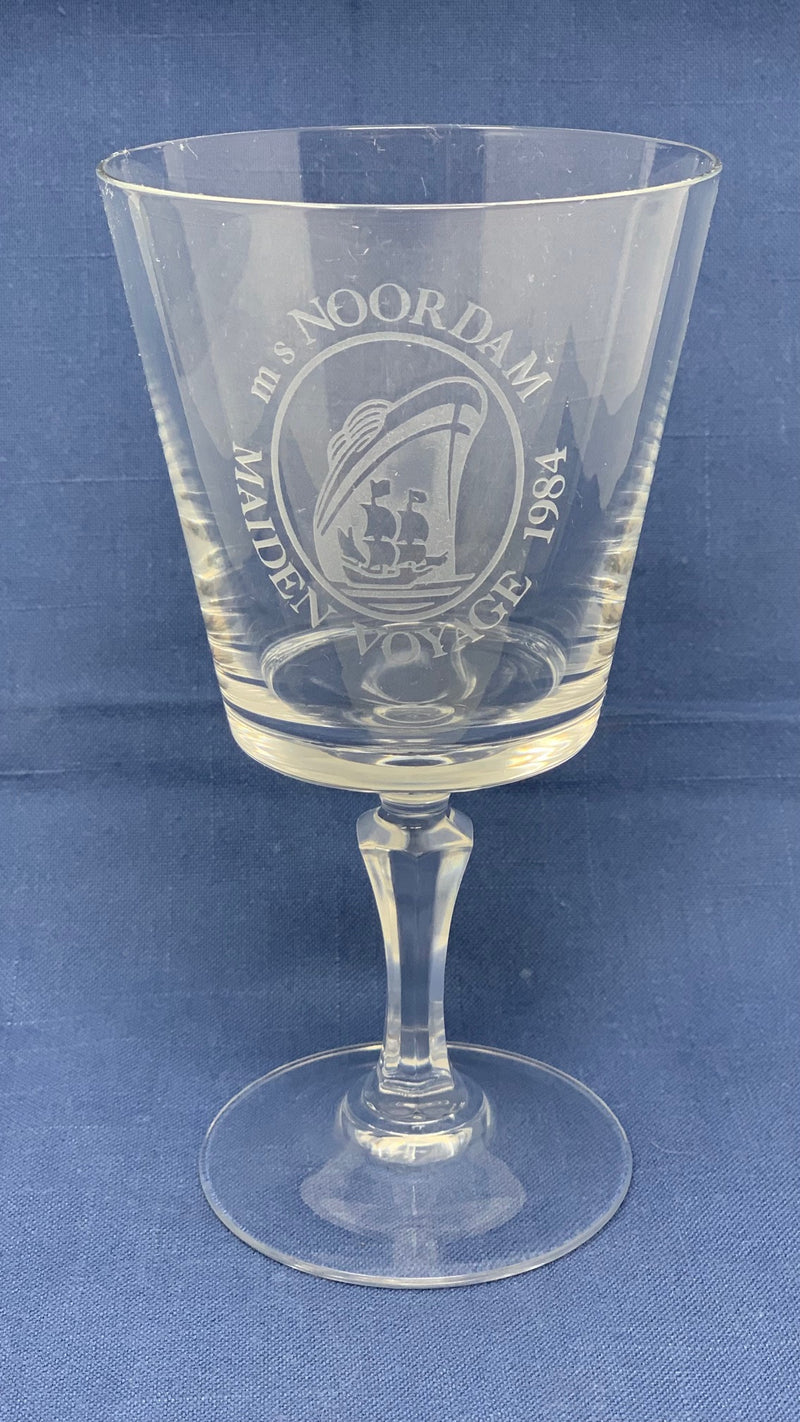 NOORDAM: 1984 - Crystal maiden voyage goblet