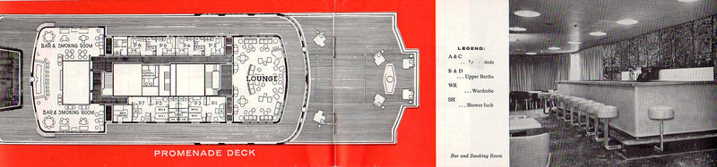 FOUR ACES: 1945 - Deck plan booklet from 1957