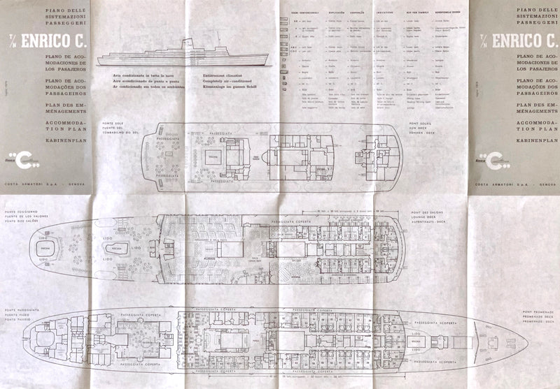 ENRICO C: 1950 - Tissue deck plan