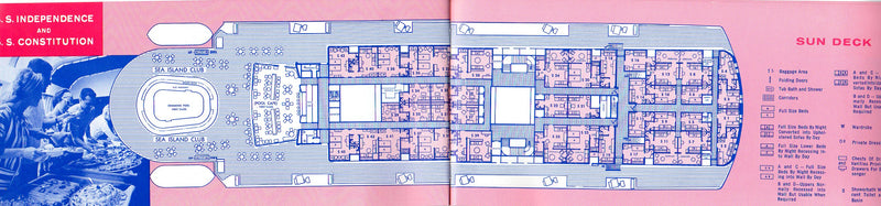 INDEPENDENCE & CONSTITUTION - Deck plan booklet from mid-1960s