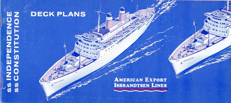 INDEPENDENCE & CONSTITUTION - Deck plan booklet from mid-1960s