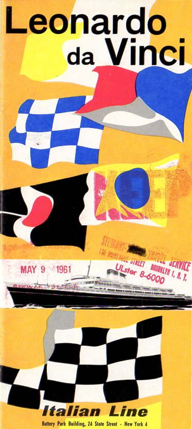 LEONARDO DA VINCI: 1960 - Pre-maiden voyage interiors brochure