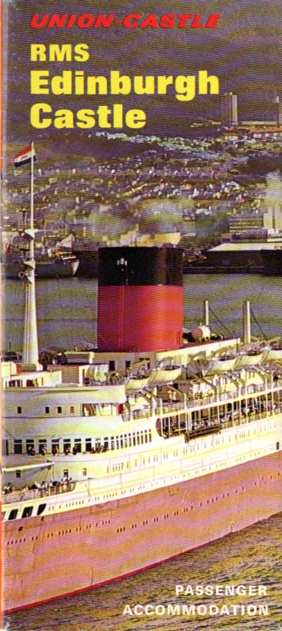 EDINBURGH CASTLE: 1948 - Deck plan w/ color interior photos