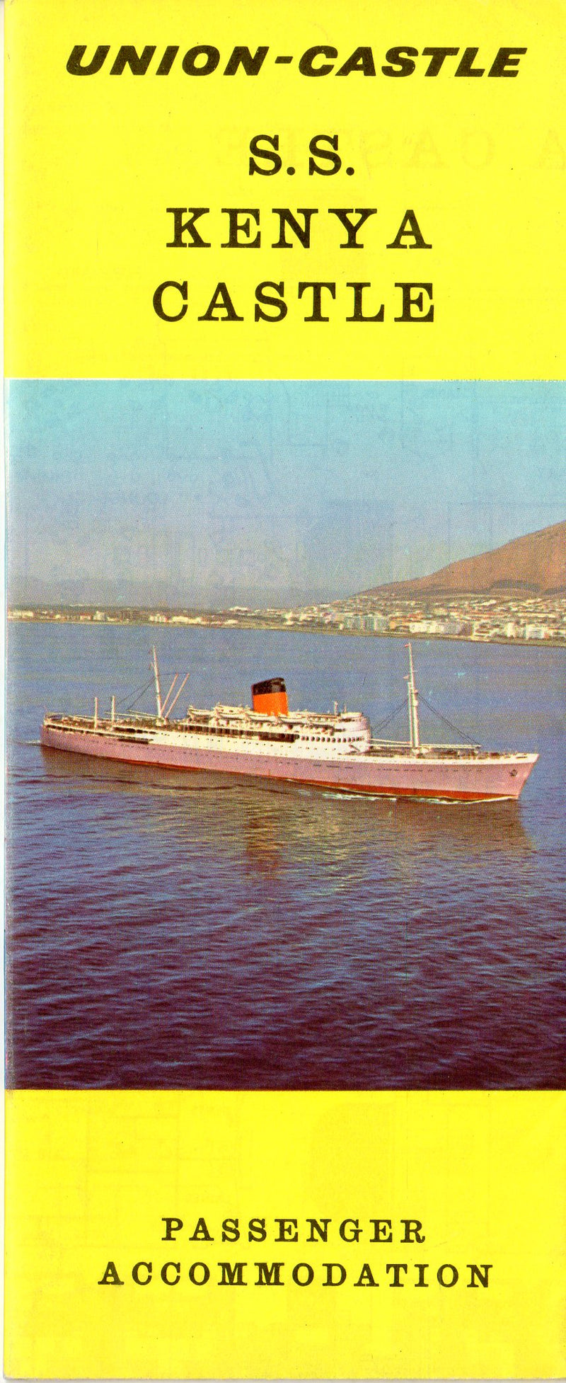 KENYA CASTLE: 1952 - Color deck plans w/ interiors from 1960s