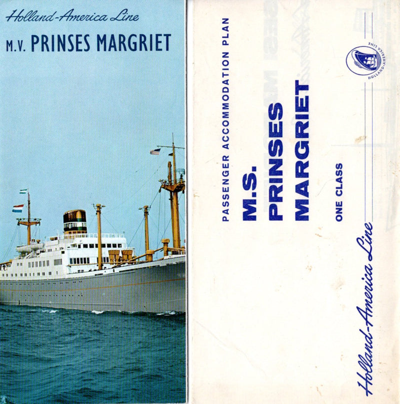 PRINSES MARGRIET: 1961 - Interiors brochure & deck plan