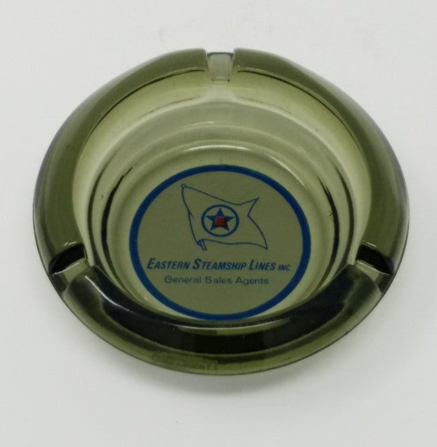 Various Ships - Eastern Steamship Lines smoked glass ashtray