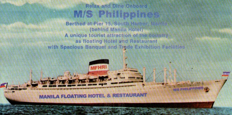 PHILIPPINES: 1952 - Deck plan w/ color interior photos