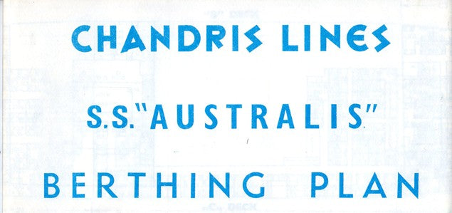AUSTRALIS: 1940 - "Berthing" plan from late 1960s
