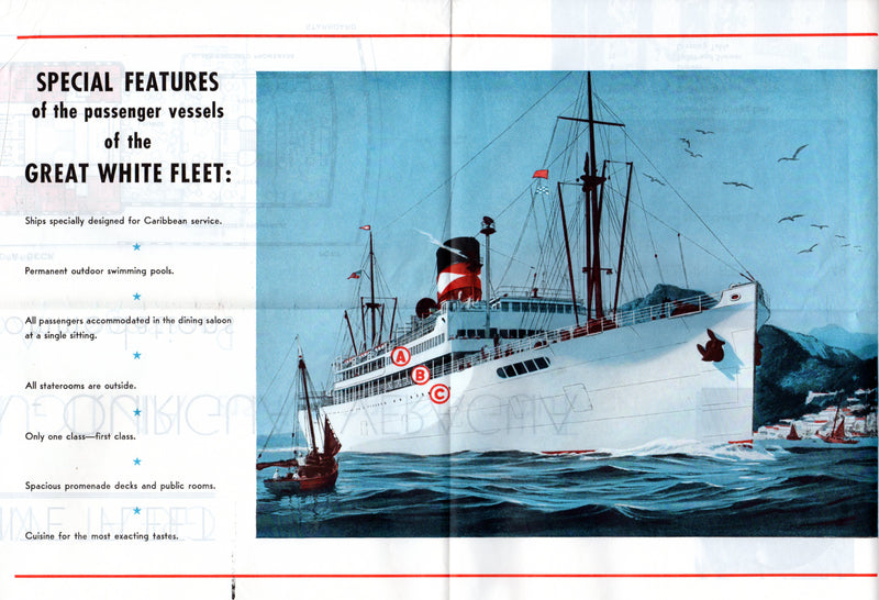 ANTIGUA, QUIRIGUA & VERAGUA- 1940s United Fruit deck plan