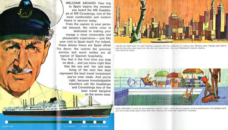 COVADONGA & GUADALUPE: 1953 - Interiors & plans 1965