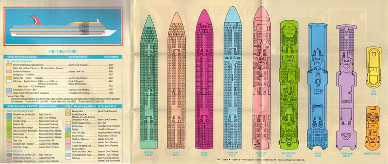 FANTASY: 1990 - Deck plan w/ ship info