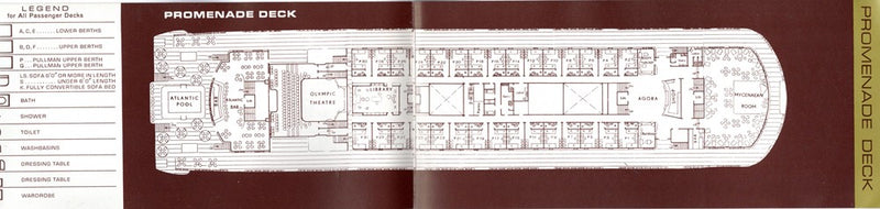 OLYMPIA: 1953 - Deck plan booklet