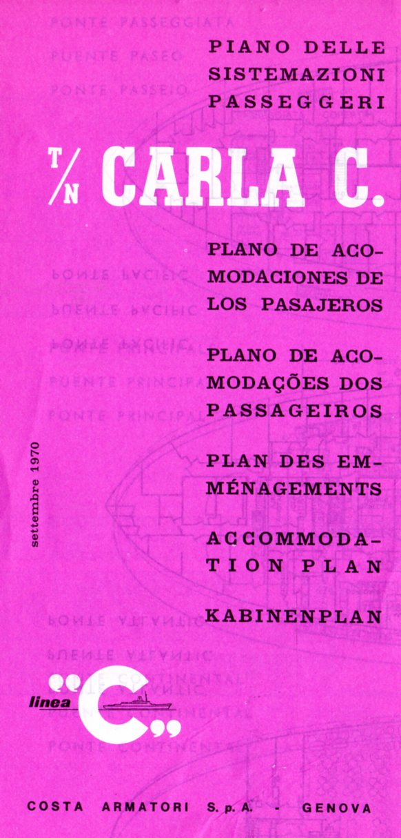 CARLA C: 1952 - Tissue deck plan