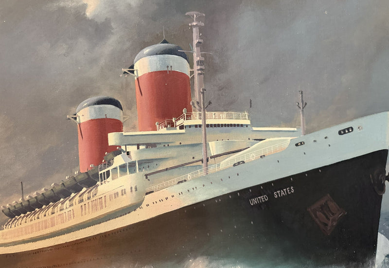 UNITED STATES: 1952 - Original & large oil painting by Rockwell Brank