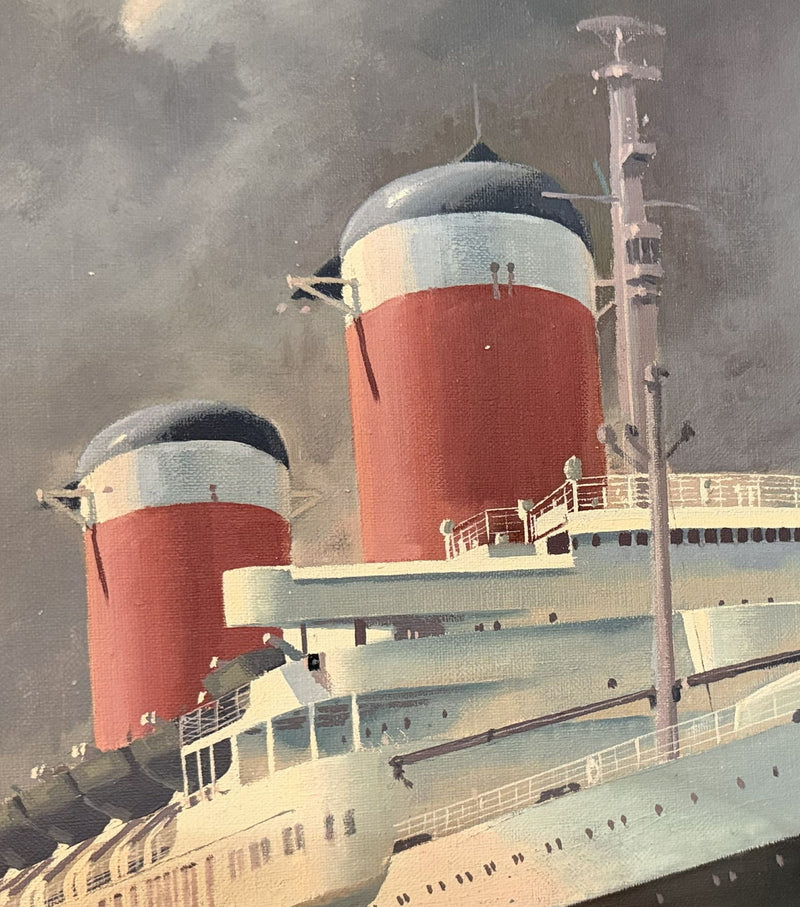 UNITED STATES: 1952 - Original & large oil painting by Rockwell Brank