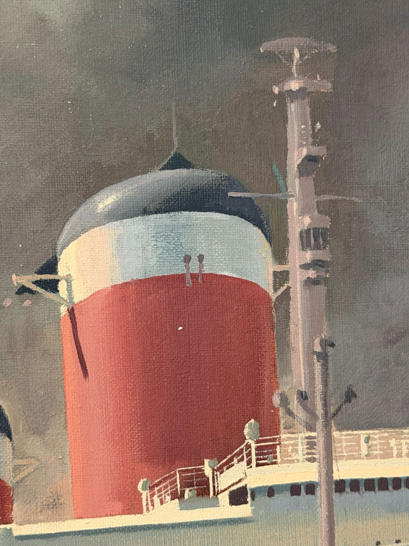 UNITED STATES: 1952 - Original & large oil painting by Rockwell Brank