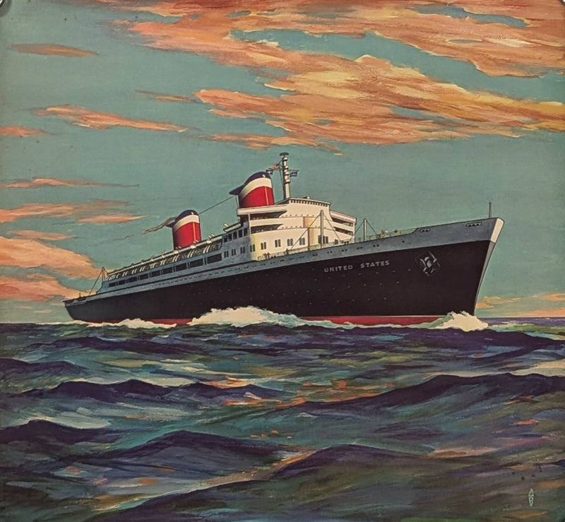 UNITED STATES: 1952 - Racing across colorful seas poster