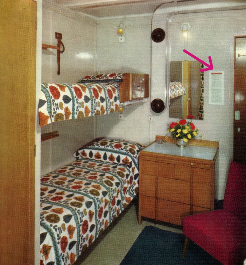 S.A. VAAL: 1962 - 2 aluminum cabin signs from ship