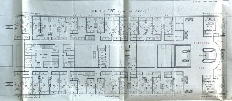 ARANDORA: 1927 - Pre-maiden voyage deck plan