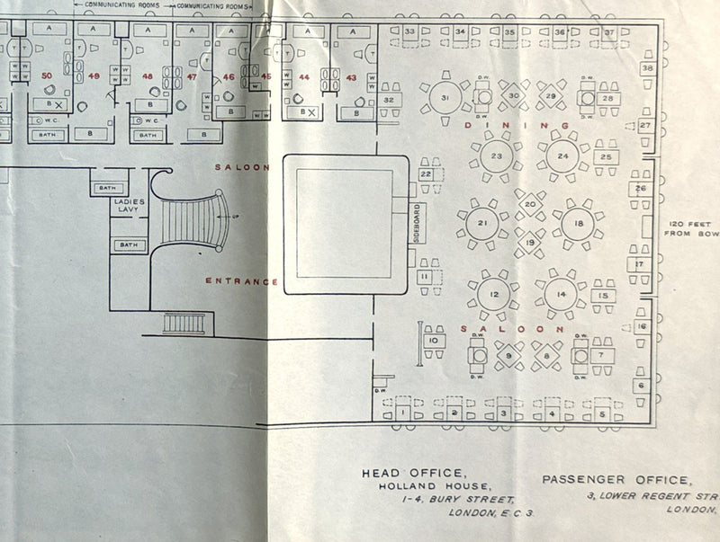ARANDORA: 1927 - Pre-maiden voyage deck plan