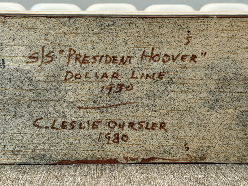 PRESIDENT HOOVER: 1931 - Custom-built model in 1:300th scale