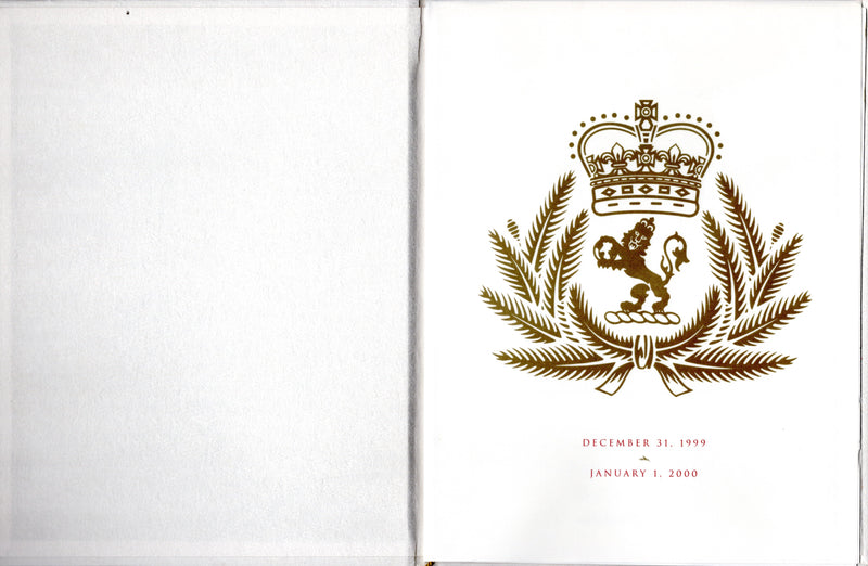 QE2: 1969 - Hard-bound Princess Grill Millennium Dinner menu