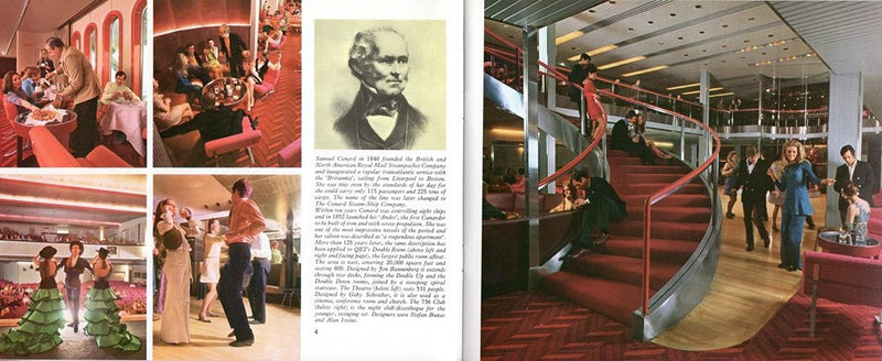 QE2: 1969 - Circa 1969 maiden voyages interiors booklet35.