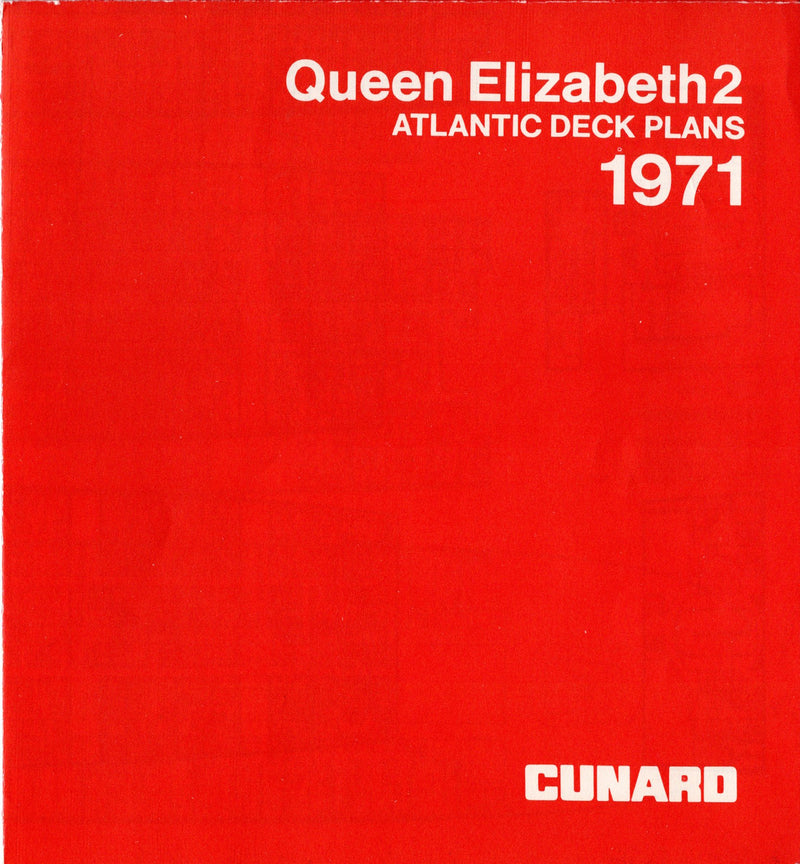 QE2: 1969 - Rare 1971 "Atlantic" deck plan w/ original lay-out