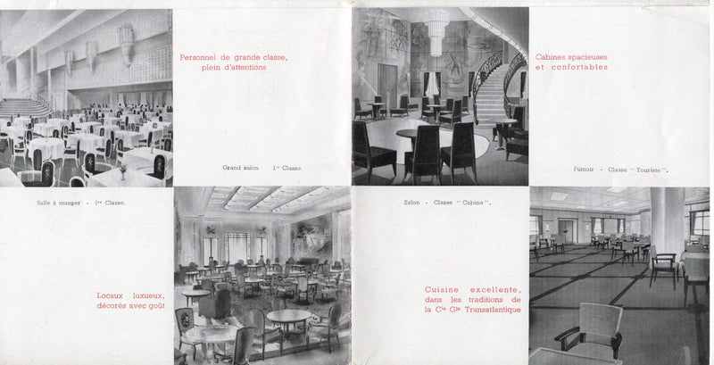 ILE DE FRANCE: 1927 - 1949 reentry to service tour brochure