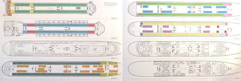 QUEEN MARY 2: 2004 - Deluxe pre-maiden voyage brochure w/ deck plans